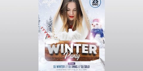 Winter Party – Free PSD Flyer Template