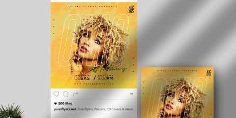 Omg It’s Friday Instagram Post PSD Template for Free